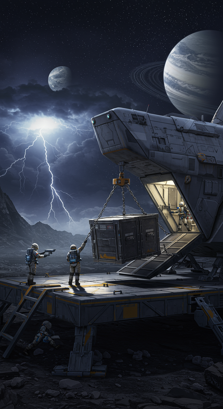 Space haulers near a star
